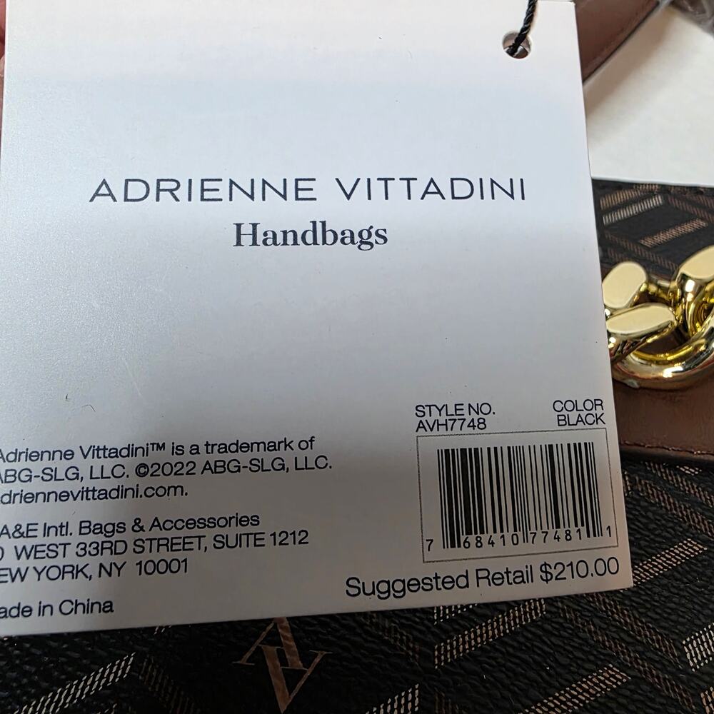 NWT Adrienne Vittadini Signature Collection Strike Satchel - $210 MSRP - Picture 7 of 9